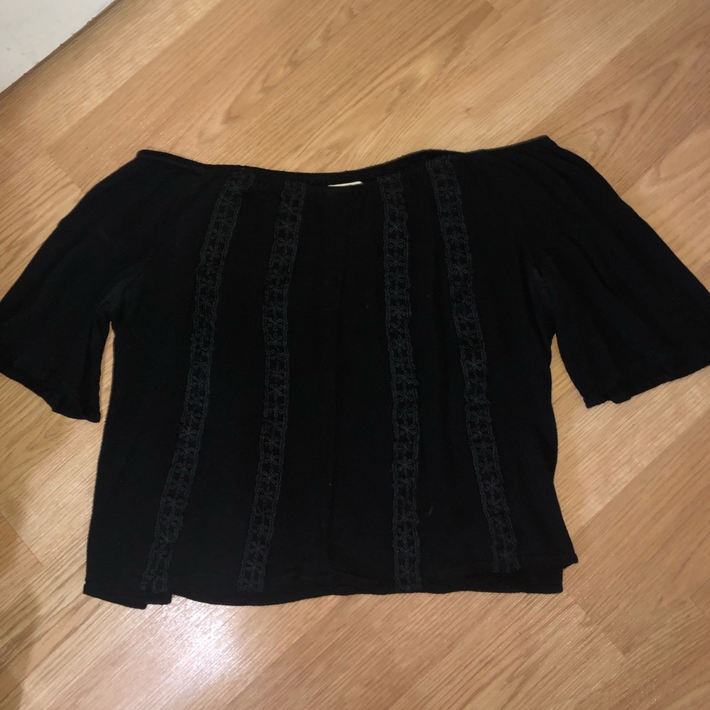 Off the shoulder black top